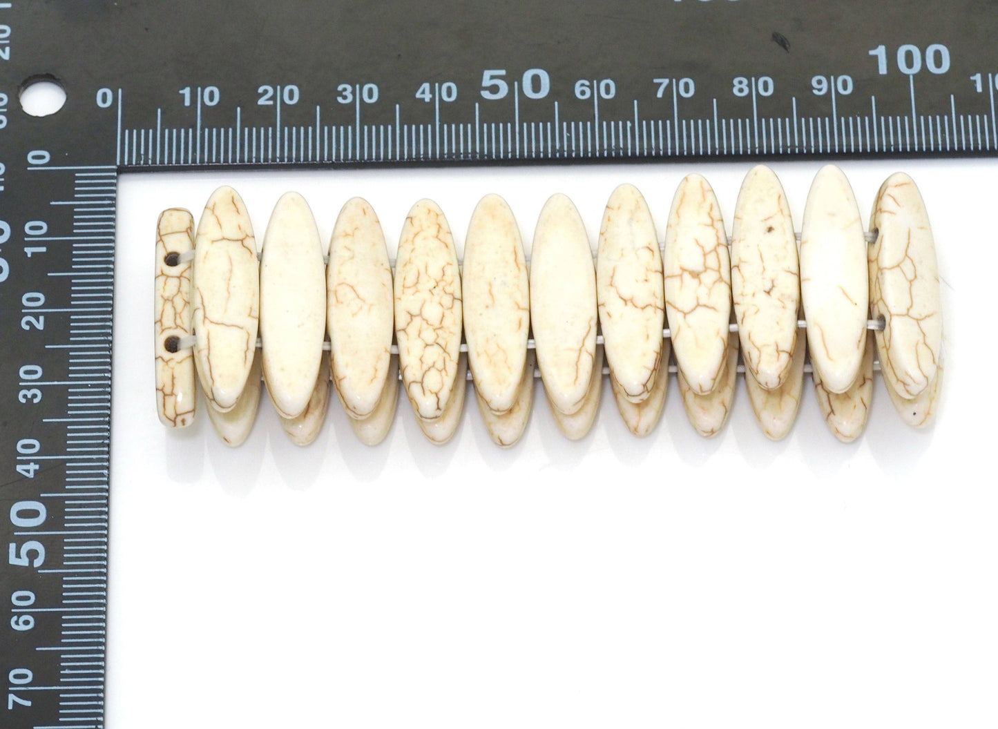 White Turquoise Stretch Adjustable Bracelet, Sku#U1456