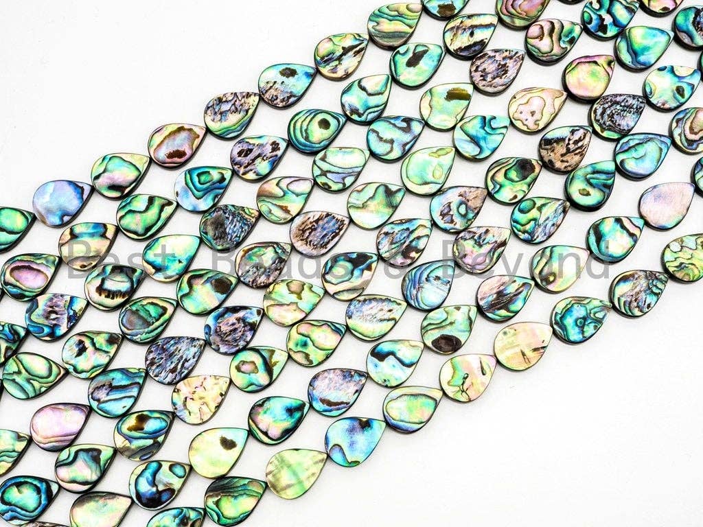 Natural Flat Teardrop Abalone Shell beads, 8x12mm/10x14mm/12x16mm/13x18mm Teardrop Smooth Shell Beads, loose abalone, 16inch strand,SKU#R3C