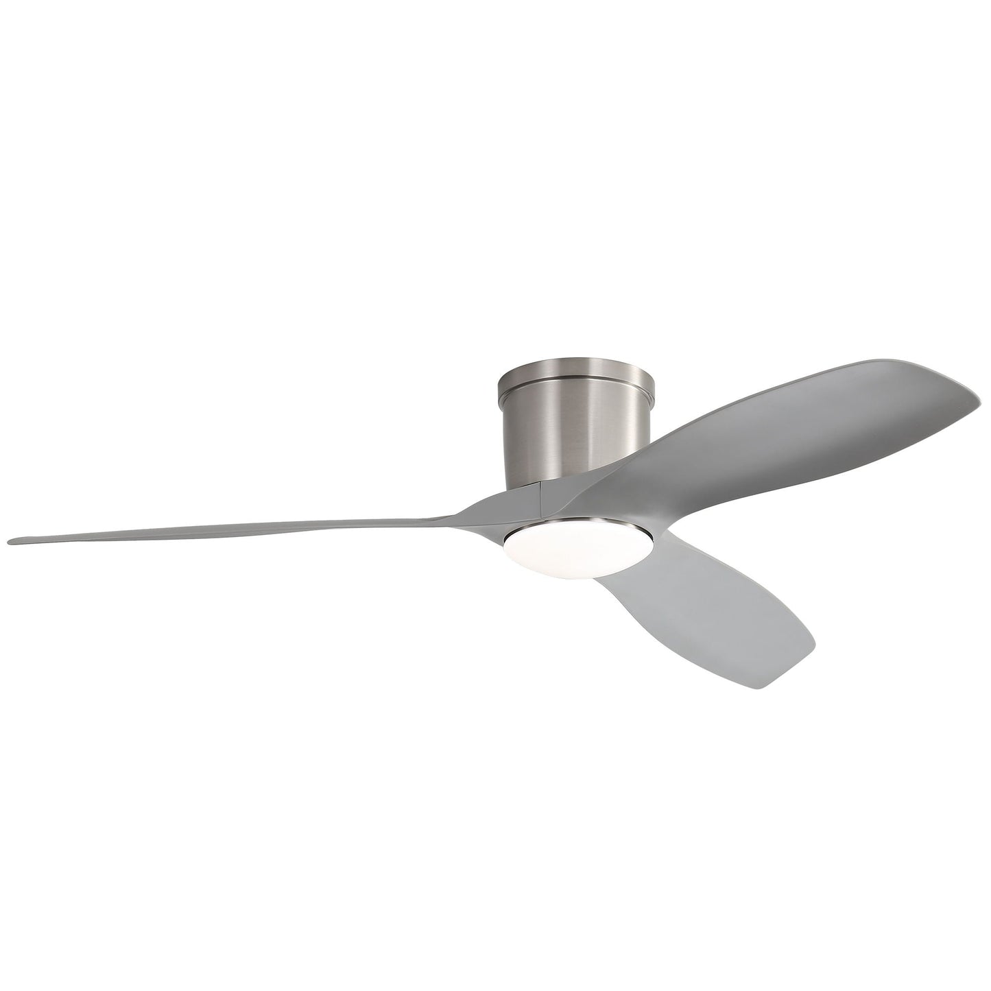 Flush Mount Ceiling Fan With Dimmable LED Light, 3 Blades, Reversible DC Motor