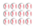 Fun Cupcake Topper (12 Piece) - Sugar Hand Painted Cake Decorating Baseball Toppers for Cakes, Cookies