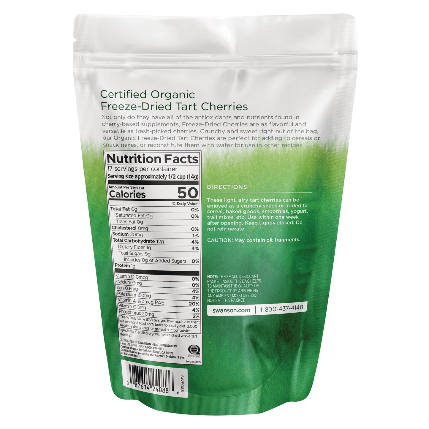 Certified Organic Freeze-Dried Tart Cherries