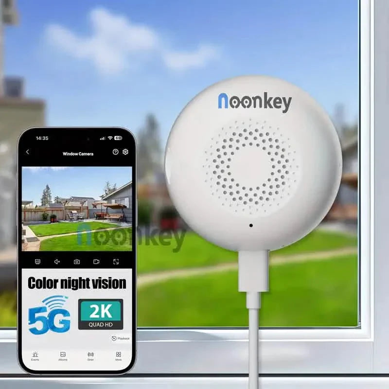 Caméra d'intérieur sans fil 2K – Wi-Fi double bande 5 GHz et 2,4 GHz, Vision nocturne couleur IA ChroMax, Enregistrement 24h/24 et 7j/7