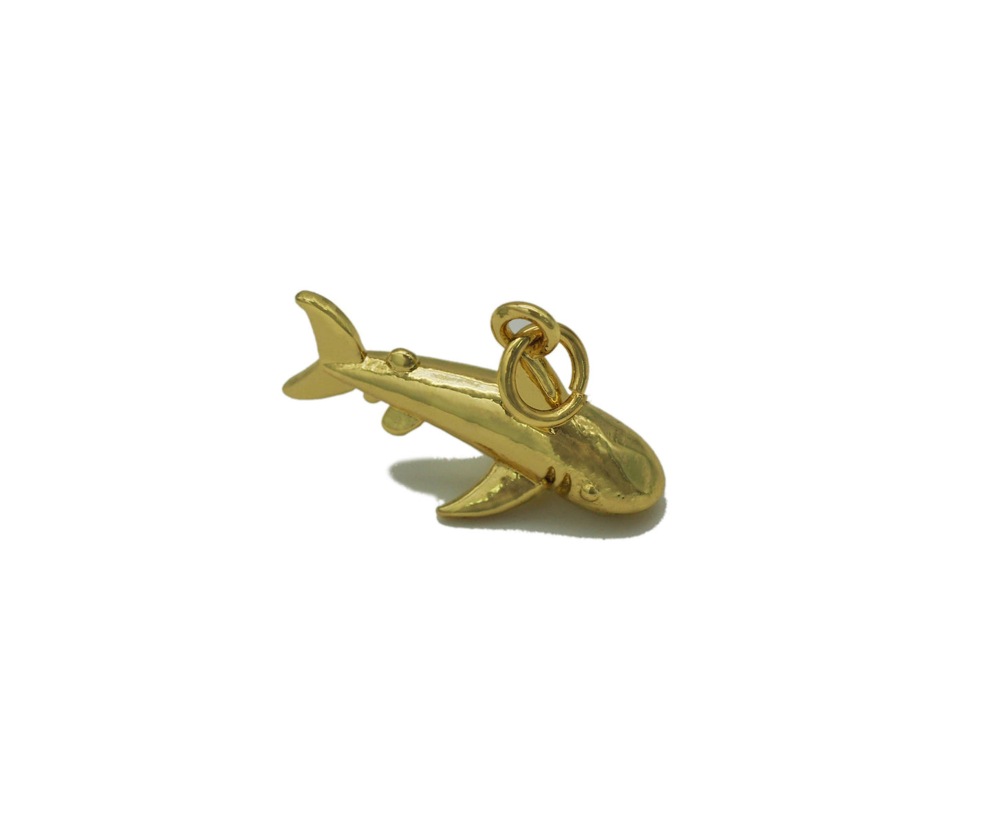Gold/Silver Shark Shape Charm, Sku#Z1445