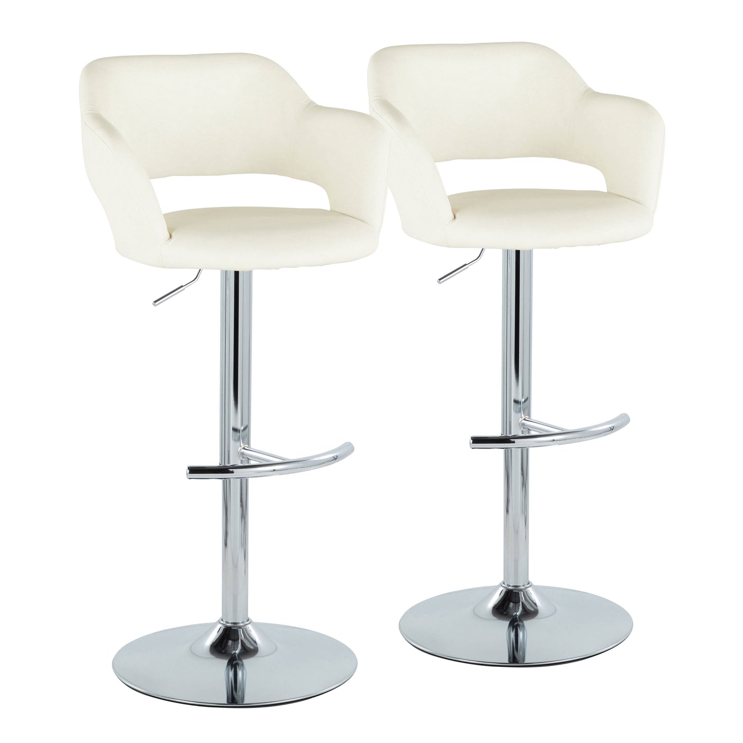 Contemporary Adjustable Barstool with Swivel
