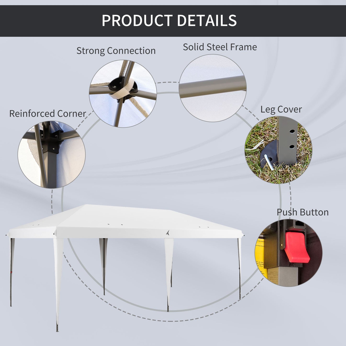 Outsunny 10' x 19.2' Pop Up Canopy Tent