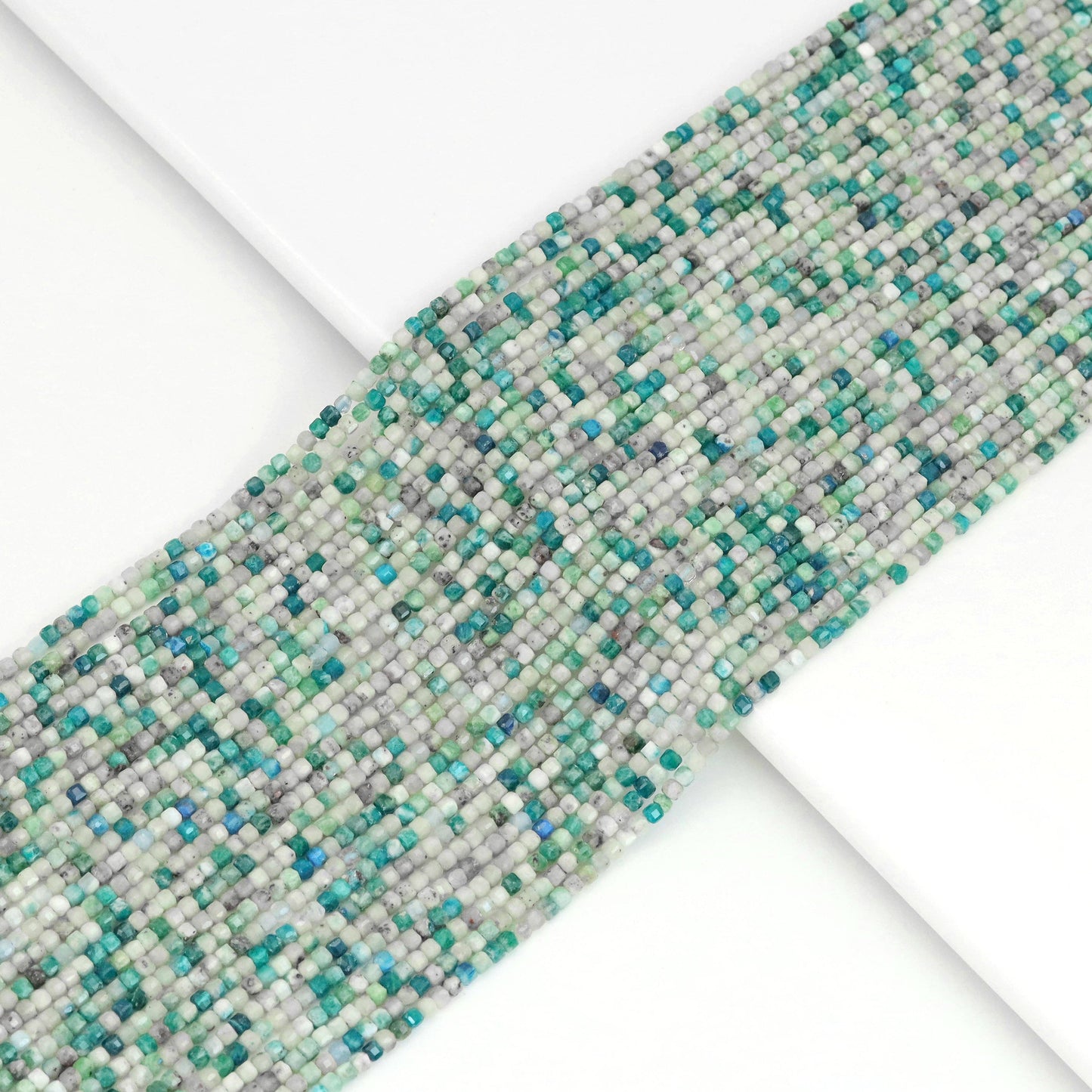 2.5mm Faceted Cube K10 Jasper Beads, Sku#U1928