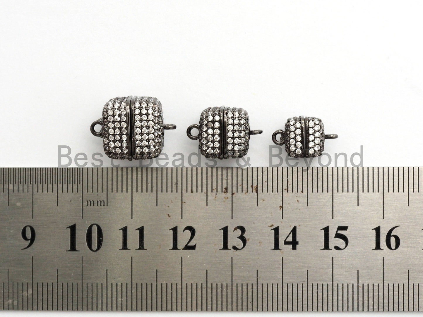 NEW STYLE 8/10/12mm CZ Micro Pave Strong Magnetic Cube Clasp, Cubic Zirconia Magnetic Clasp, Gold Rose Gold Clasp, sku#H134