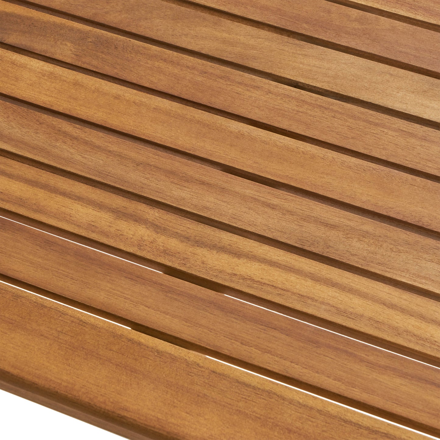 Outdoor Minimalist Acacia Wood Rectangle Bar Table - Teak Finish