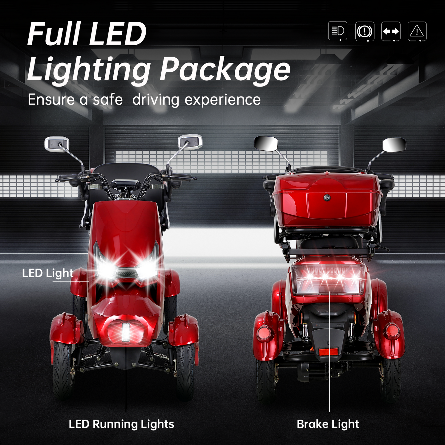 Electric Mobility Scooter with Big Size, High Power