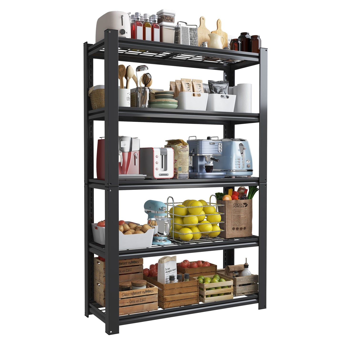72"H 5-Tier Adjustable Heavy Duty Shelving Rack