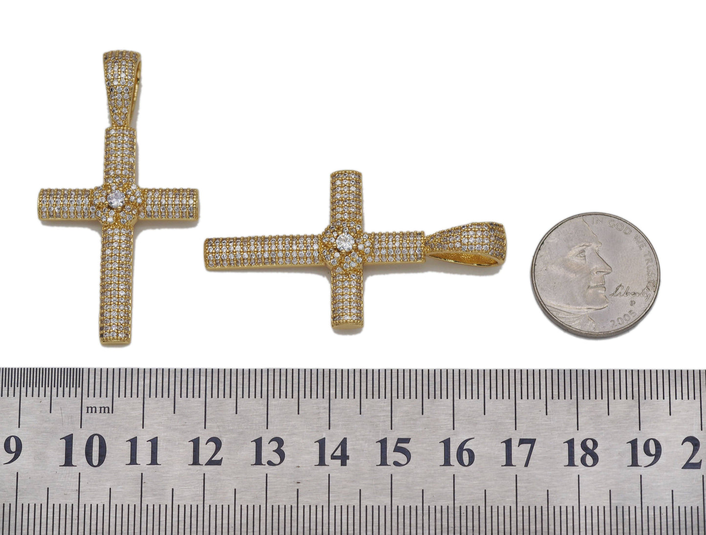 CZ Cross Charm, Sku#LK617