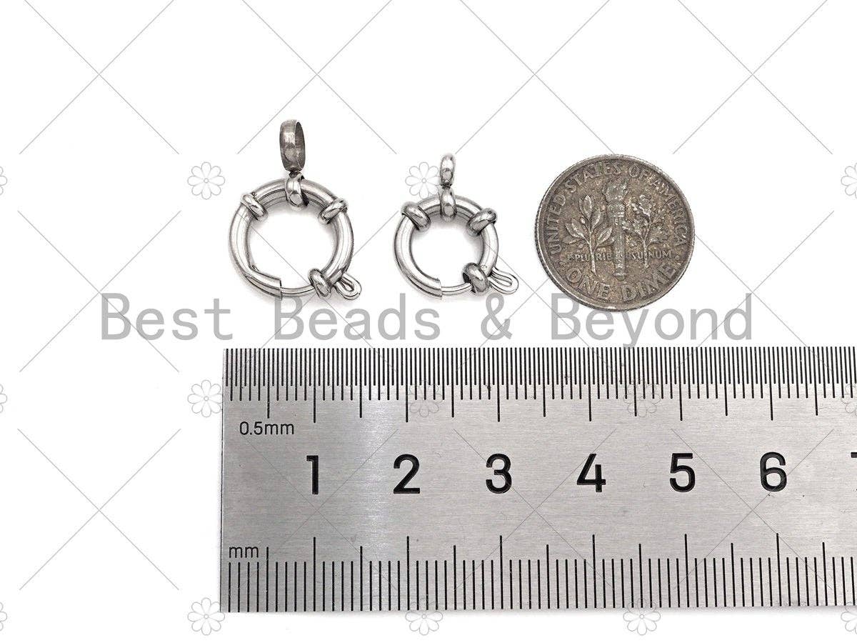 High Quality Stainless Steel Sailor's Clasp, Spring Connector Clasp, Stainless Steel Spring Gate, Connector Ring, 12mm/14mm, sku#C115
