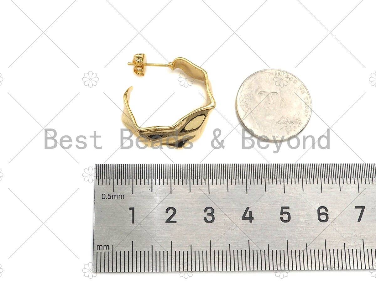 Textured Twisted Hoop Earrings, Bold Gold Hoop Earrings, Chunky Earrings, Statement Hoops, Gold Hoops Earring, Minimal earrings,sku#EF06