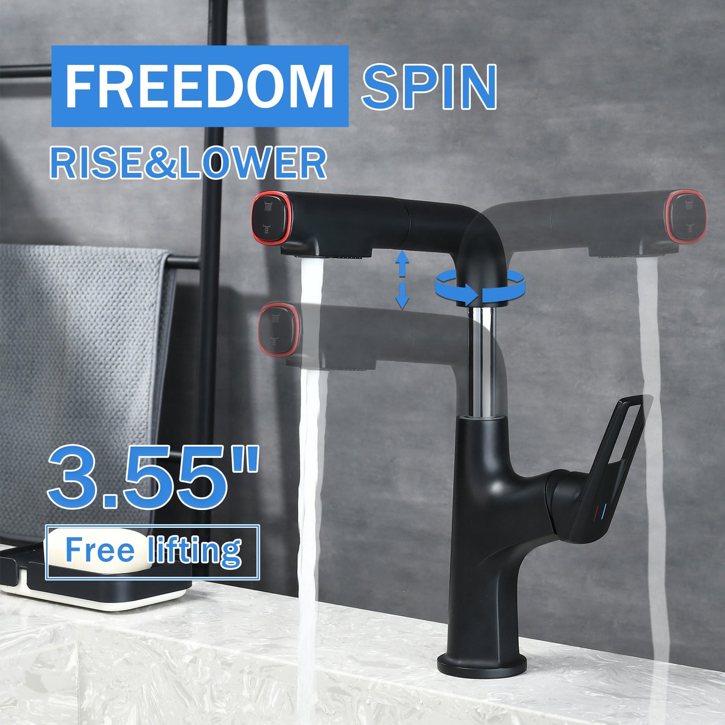Matte Black Bathroom Sink Faucet