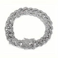 Bracelet pour homme 8" chaîne cubaine de luxe strass