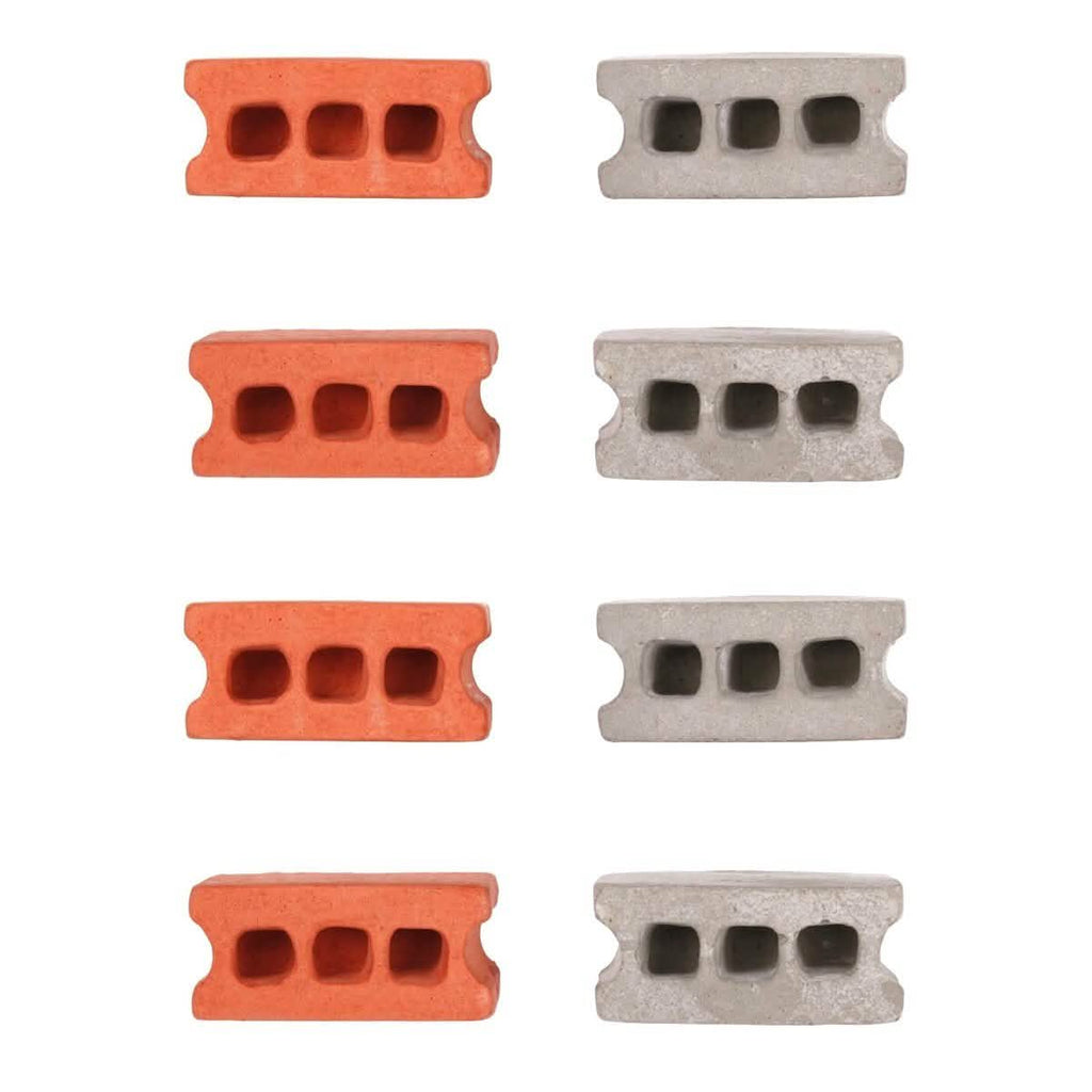 Paquet de 8 : Aimants de bloc de béton Kikkerland multicolores
