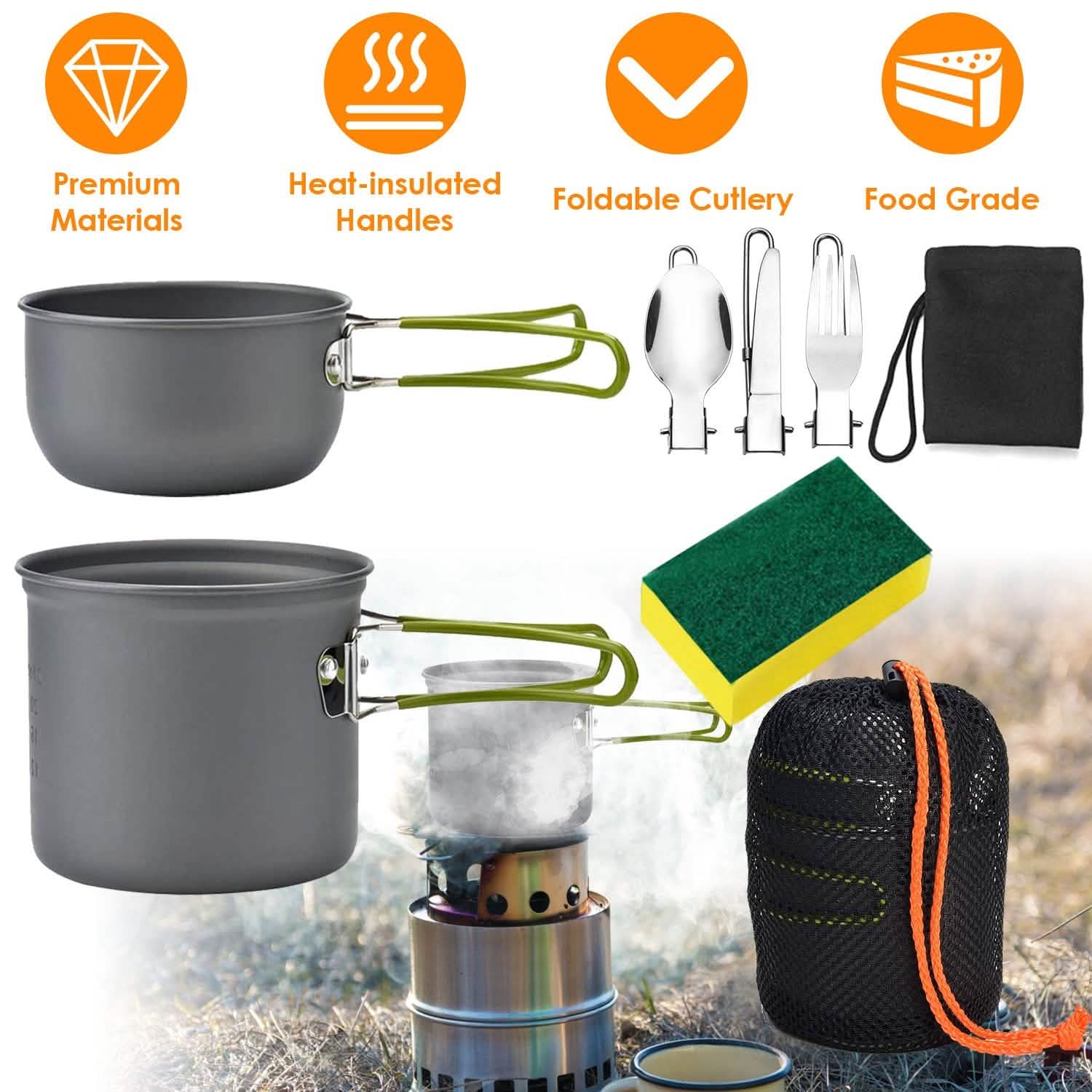 8点セット：キャンプ用調理器具セット