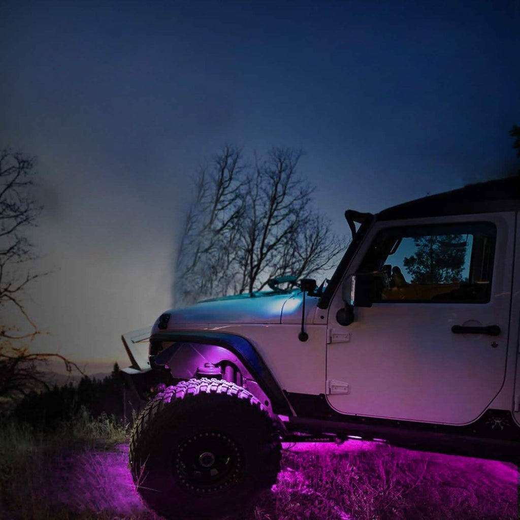 8-Pieces: Auto RGB LED Rock Light Kit