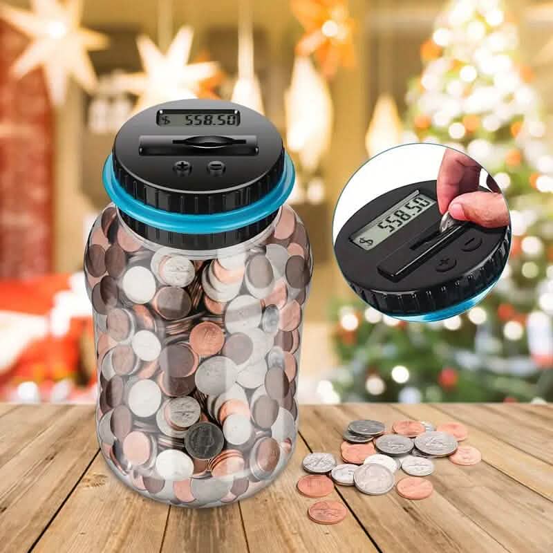 800+ Coin Capacity Digital Counting Money Jar