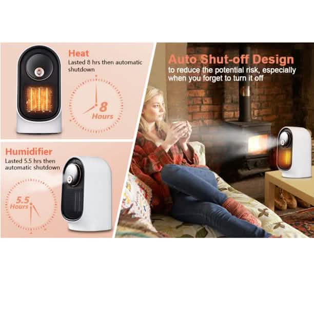 Radiateur soufflant 800 W avec humidificateur