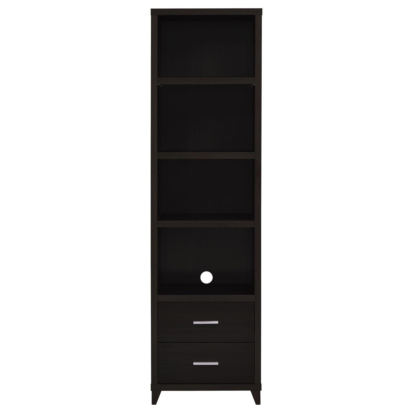 Lewes 4-shelf Engineered Wood Media Tower Cappuccino