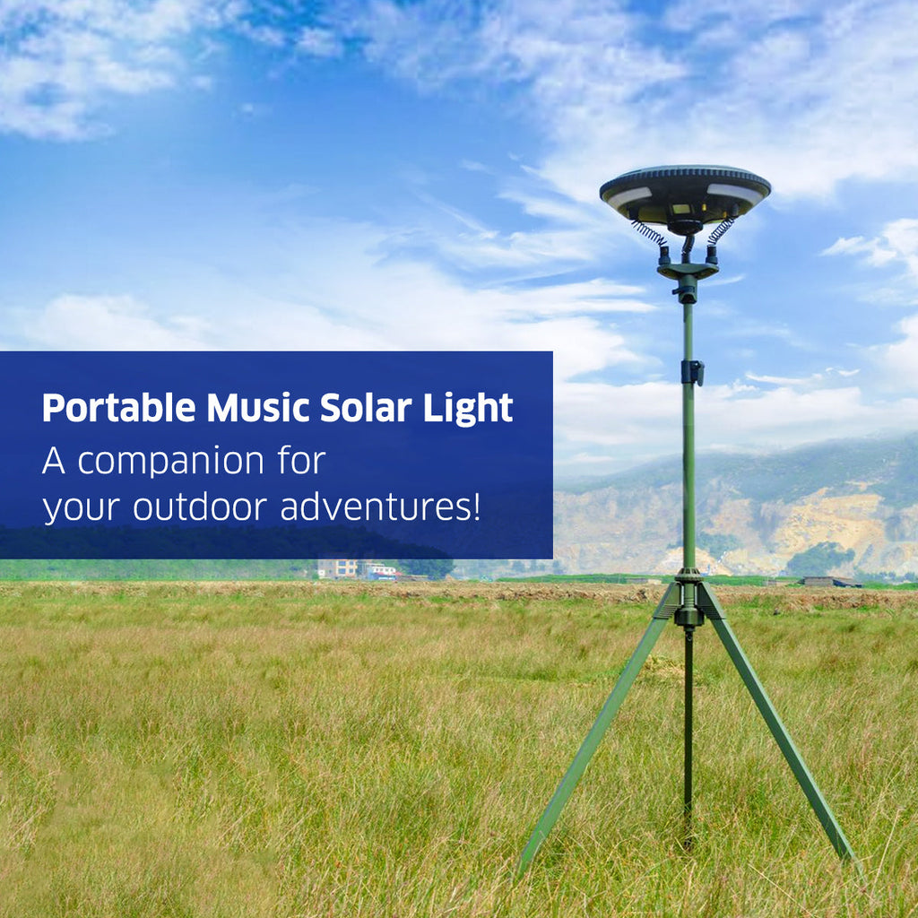 TRU De-LIGHT | Multipurpose Singing Music Solar LED Light | Garden, Camping Portable Light, Strong Bluetooth Speaker | Main Light + 3 Independent Detachable Multi Mode Lights