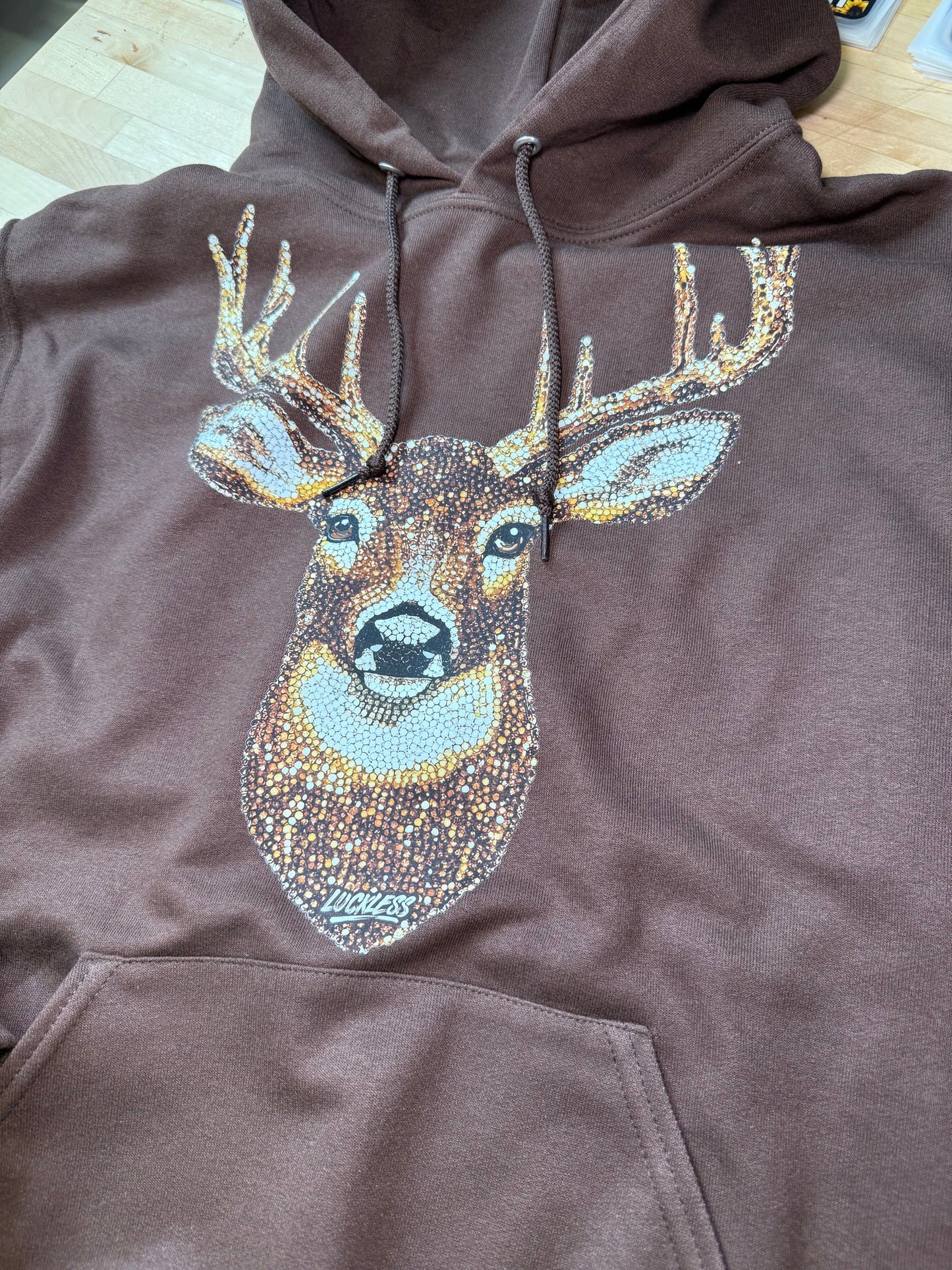 Faux Rhinestone Buck Hoodie