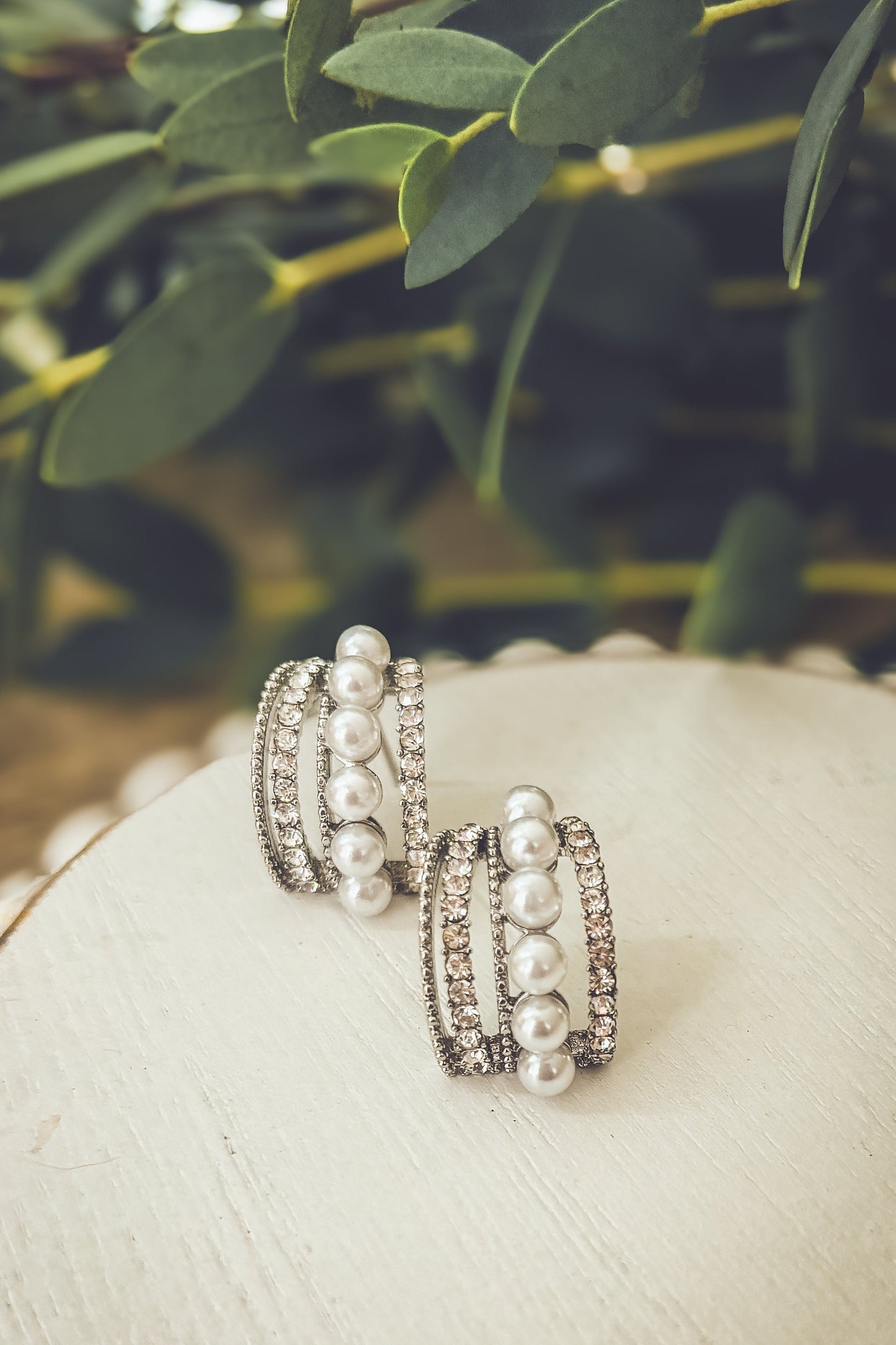 Heirloom Pearl Huggies - Gold or Silver