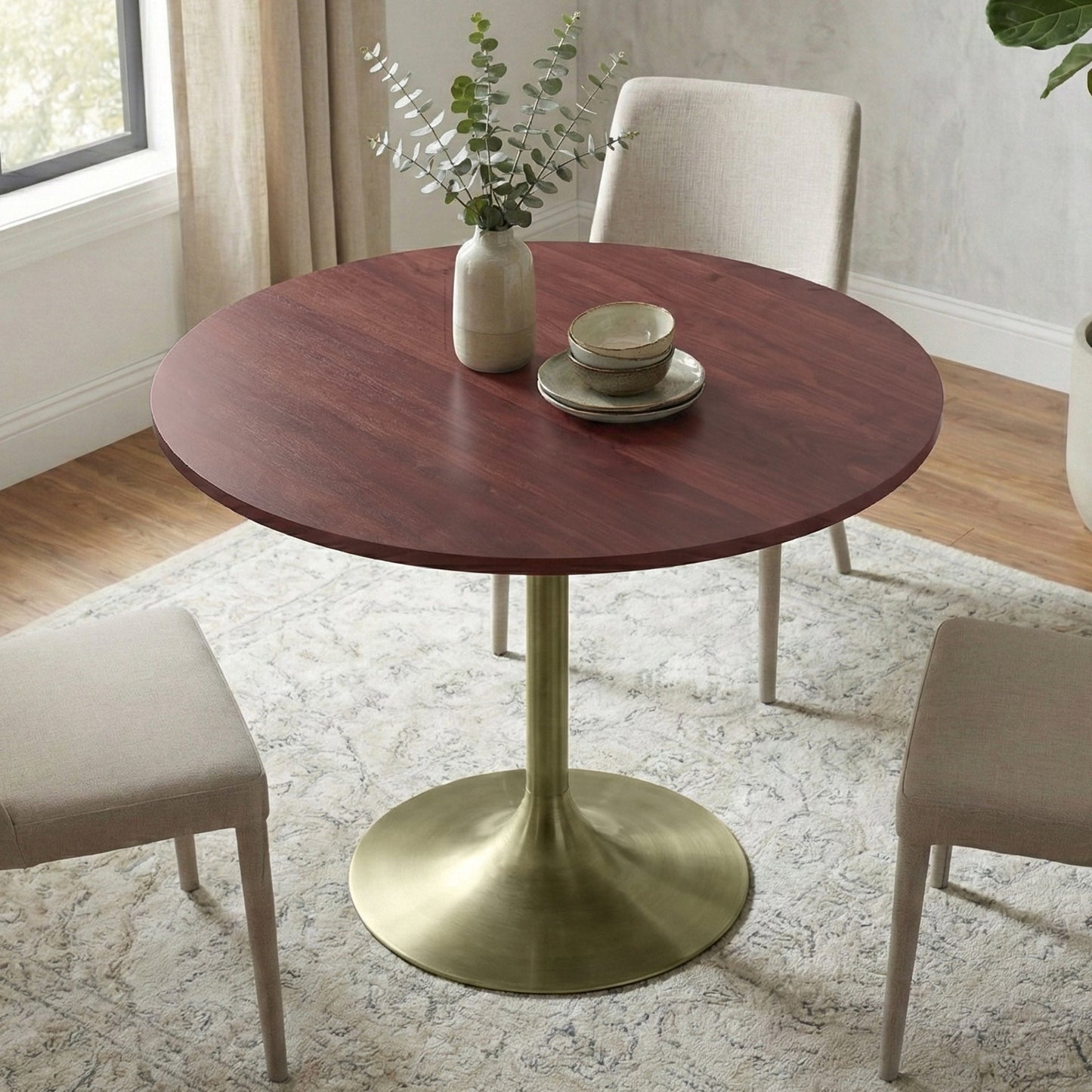 Radford Round Dining Table in Rich Walnut