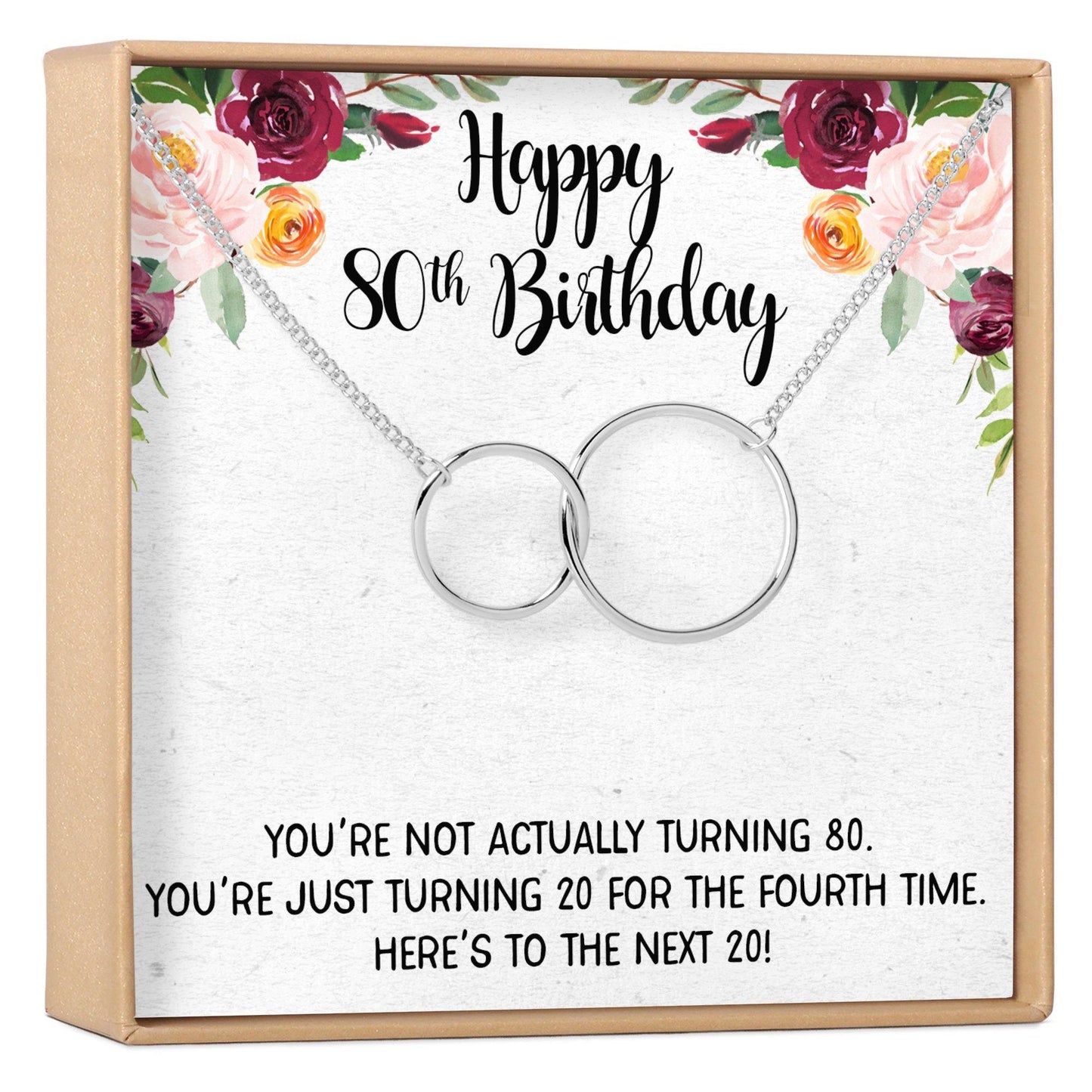 80th Birthday Gift Necklace