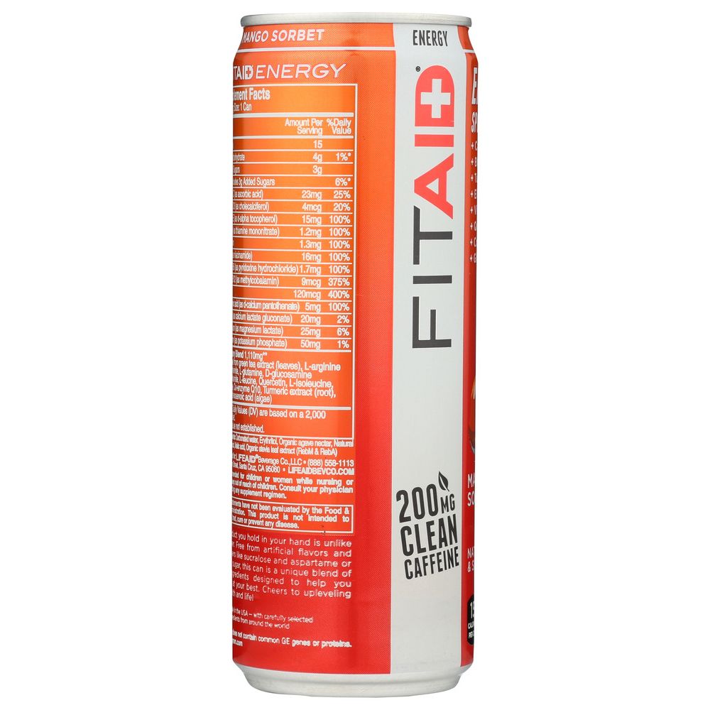 LIFEAID BEVERAGE: Fitaid Energy Mango, 12 fo
