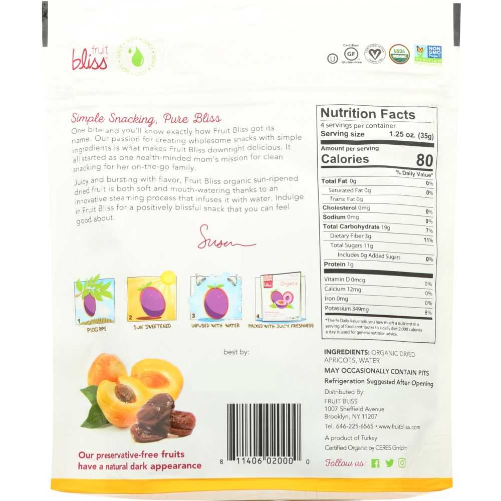 Organic Turkish Apricots | Fruit Bliss 5 oz – Non-GMO, USDA Organic