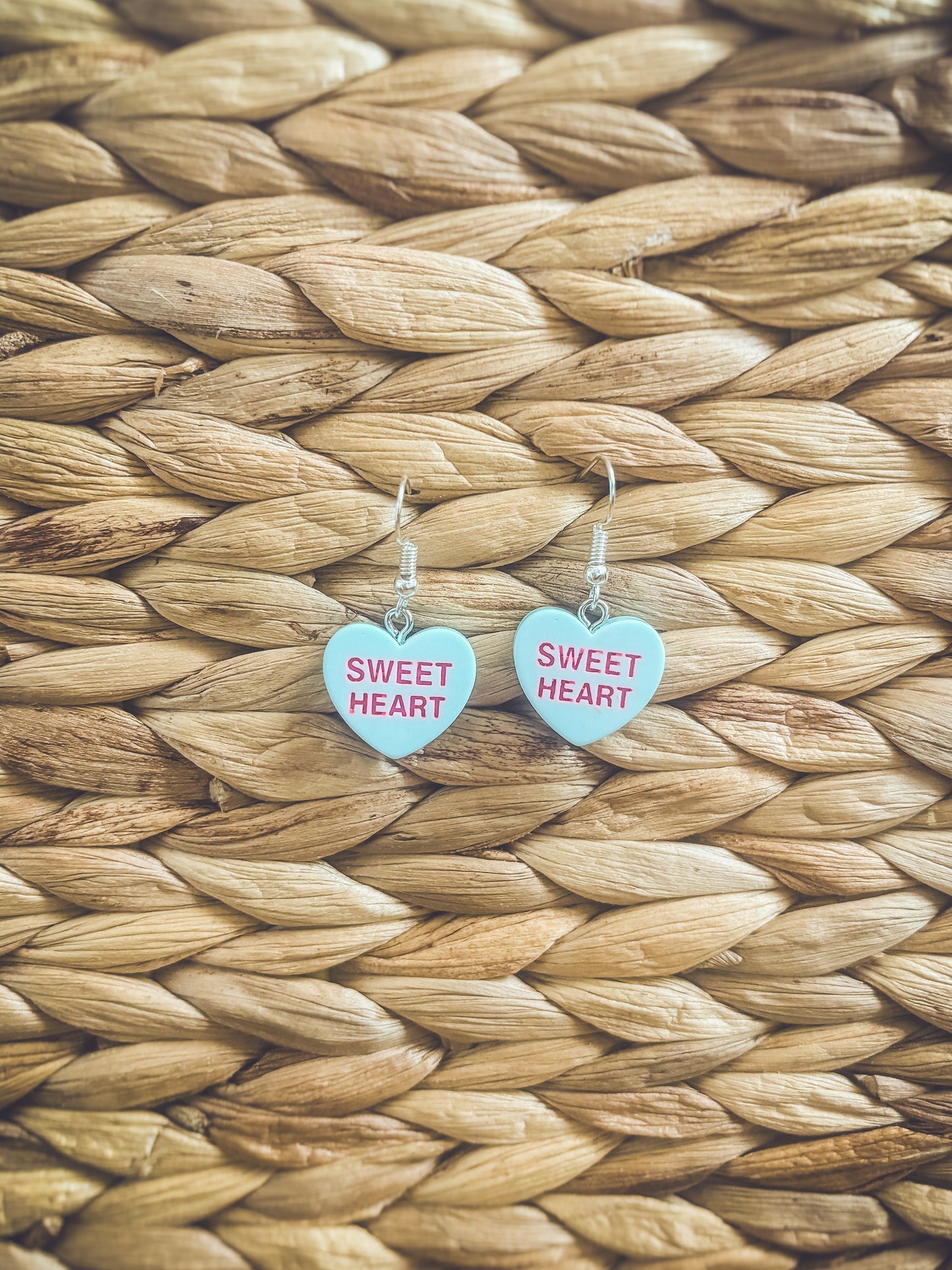 Beautiful Candy Heart Valentines Earrings