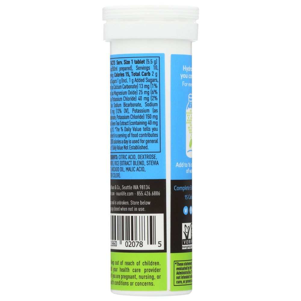 Nuun Sport Fresh Lime Electrolyte Drink Tablets-Optimal Hydration 10tb