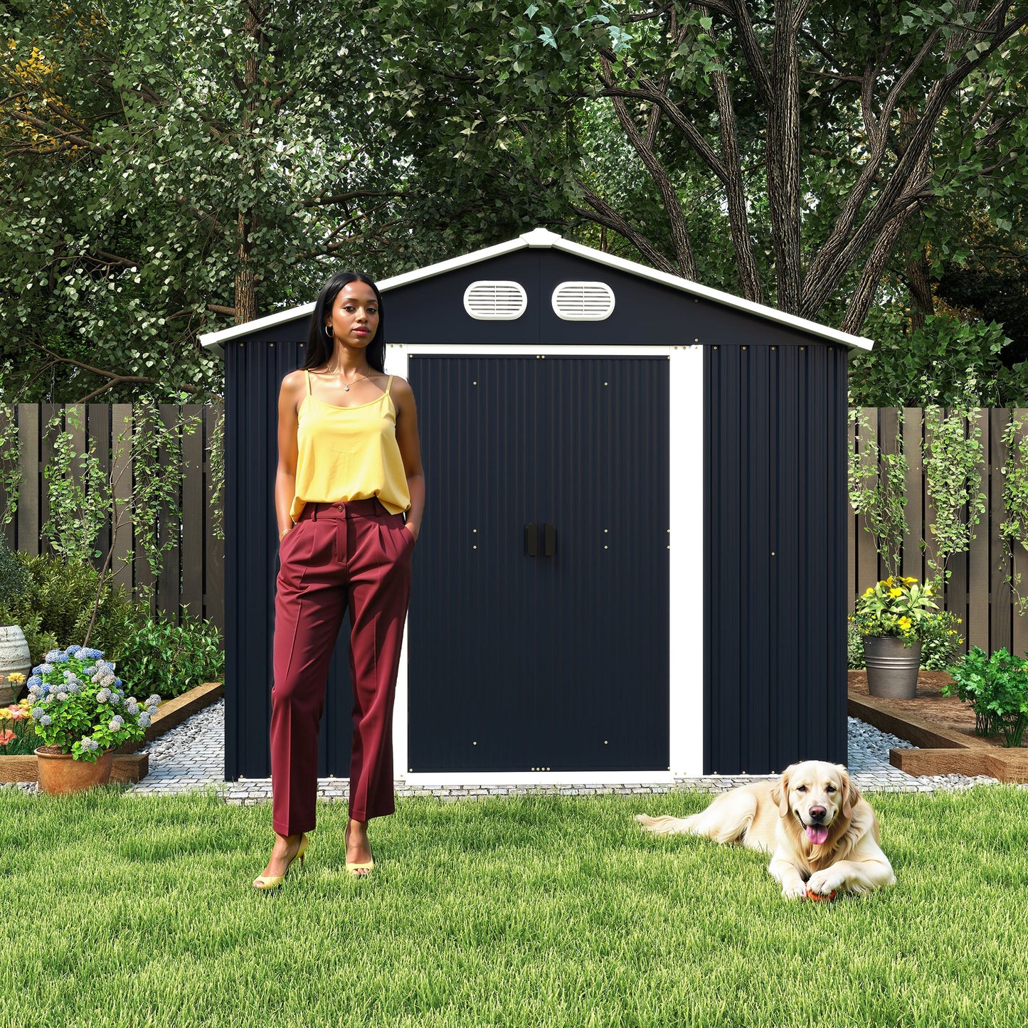 Campcraft 8x12 FT Outdoor Metal Storage Shed