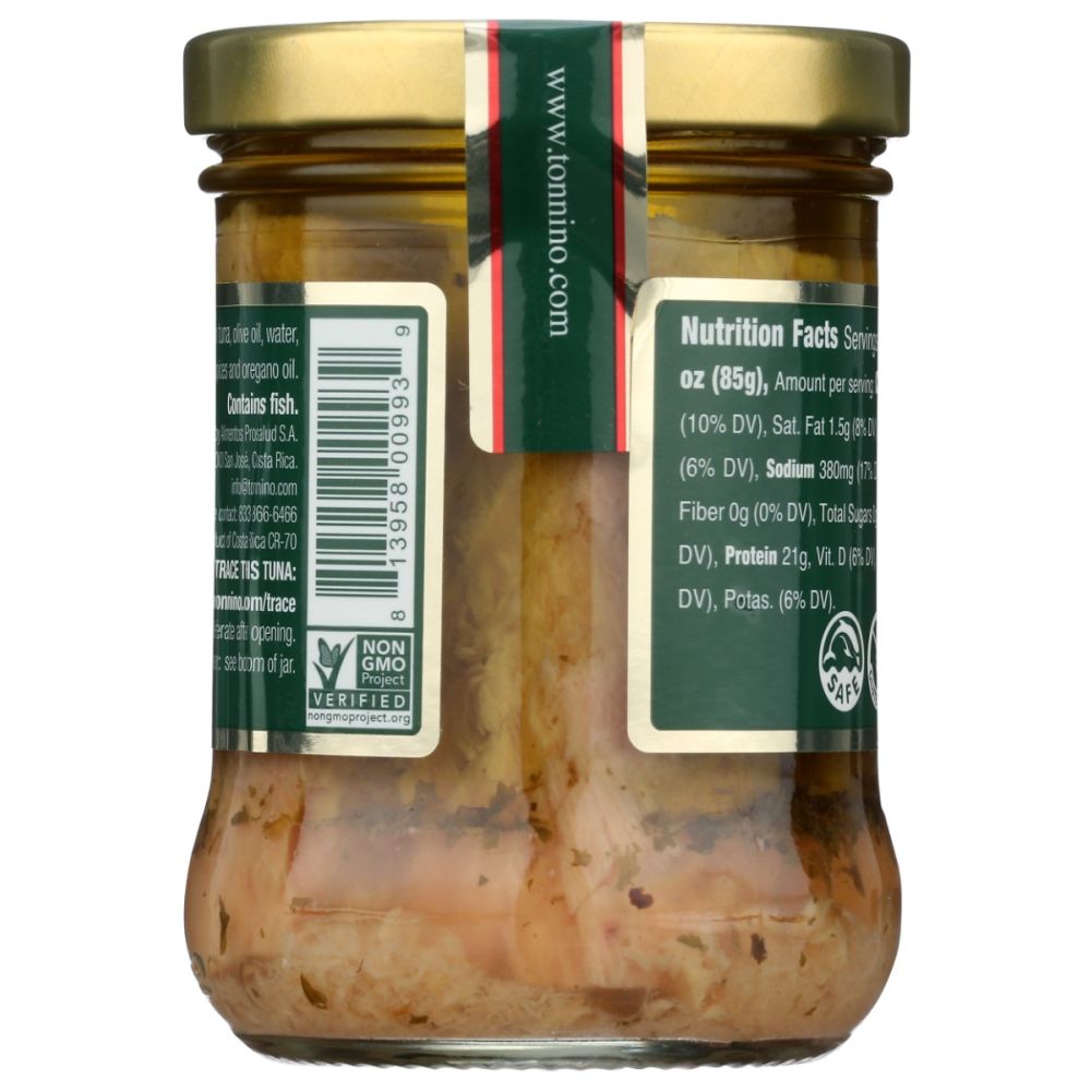 TONNINO: Tuna Fillets with Oregano in Olive Oil, 6.7 oz