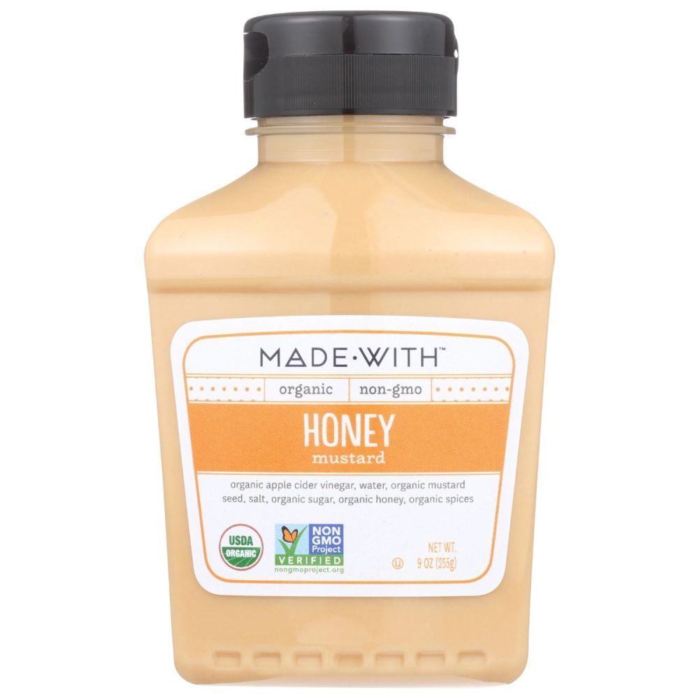 MADE WITH: Organic Mustard Honey, 9 oz