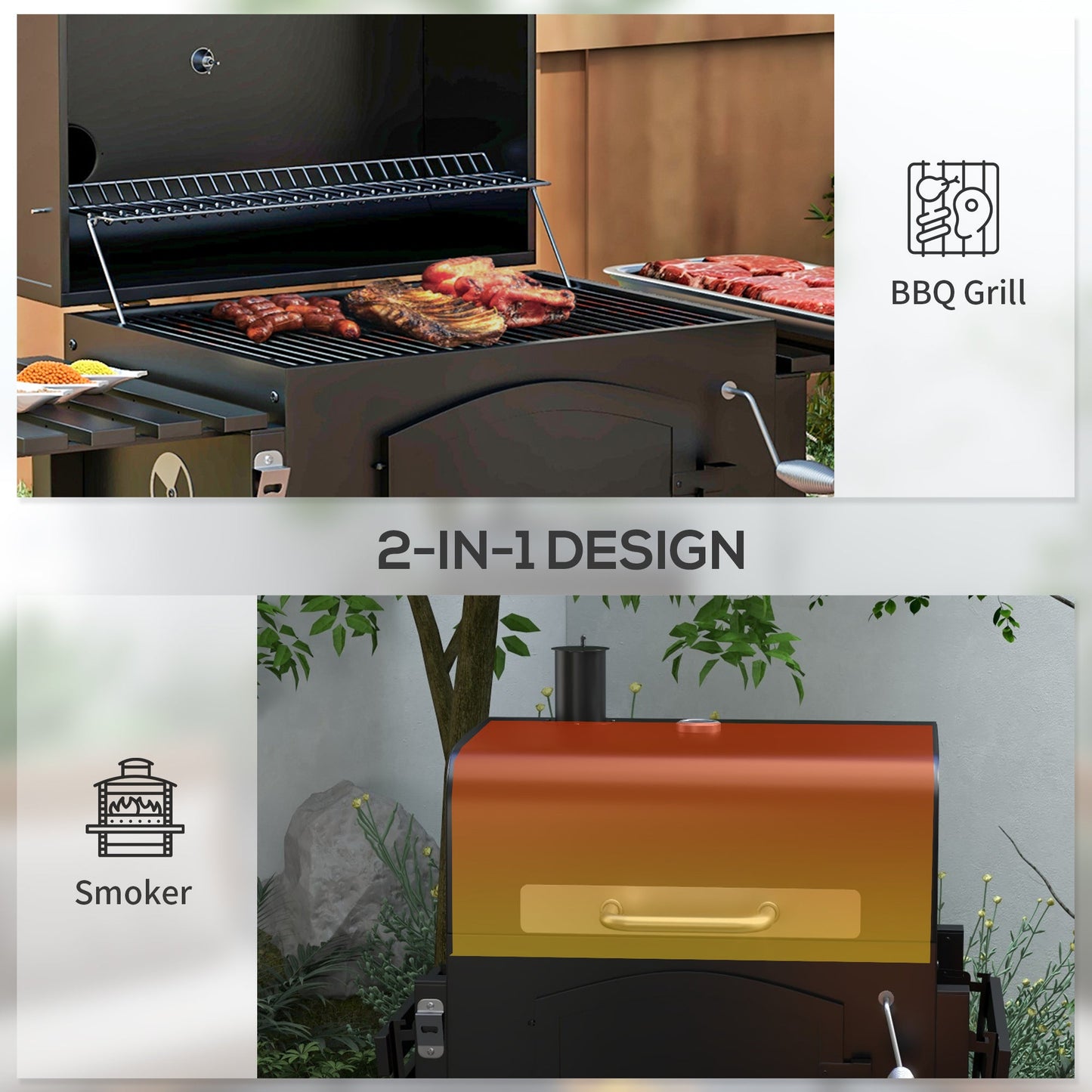Outsunny Charcoal BBQ Grill