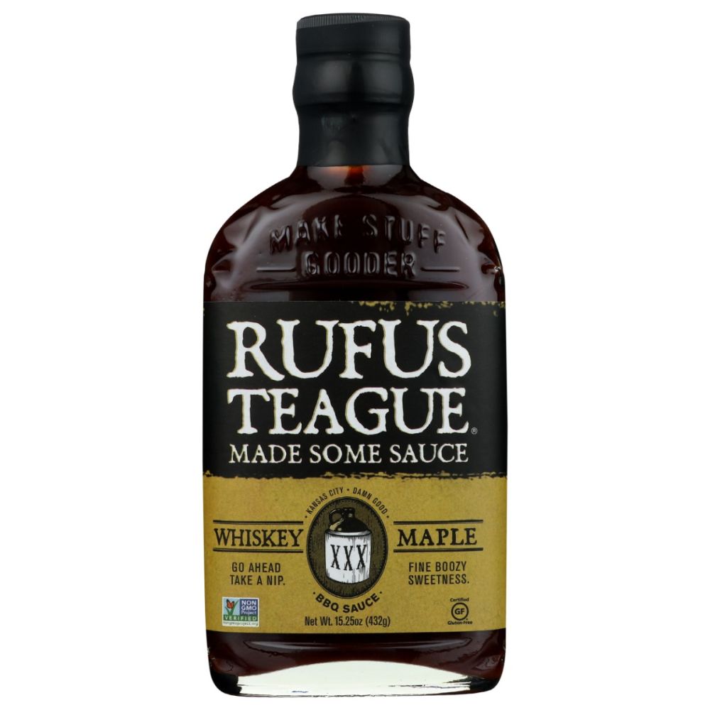 RUFUS TEAGUE: Whiskey Maple Bbq Sauce, 16 oz