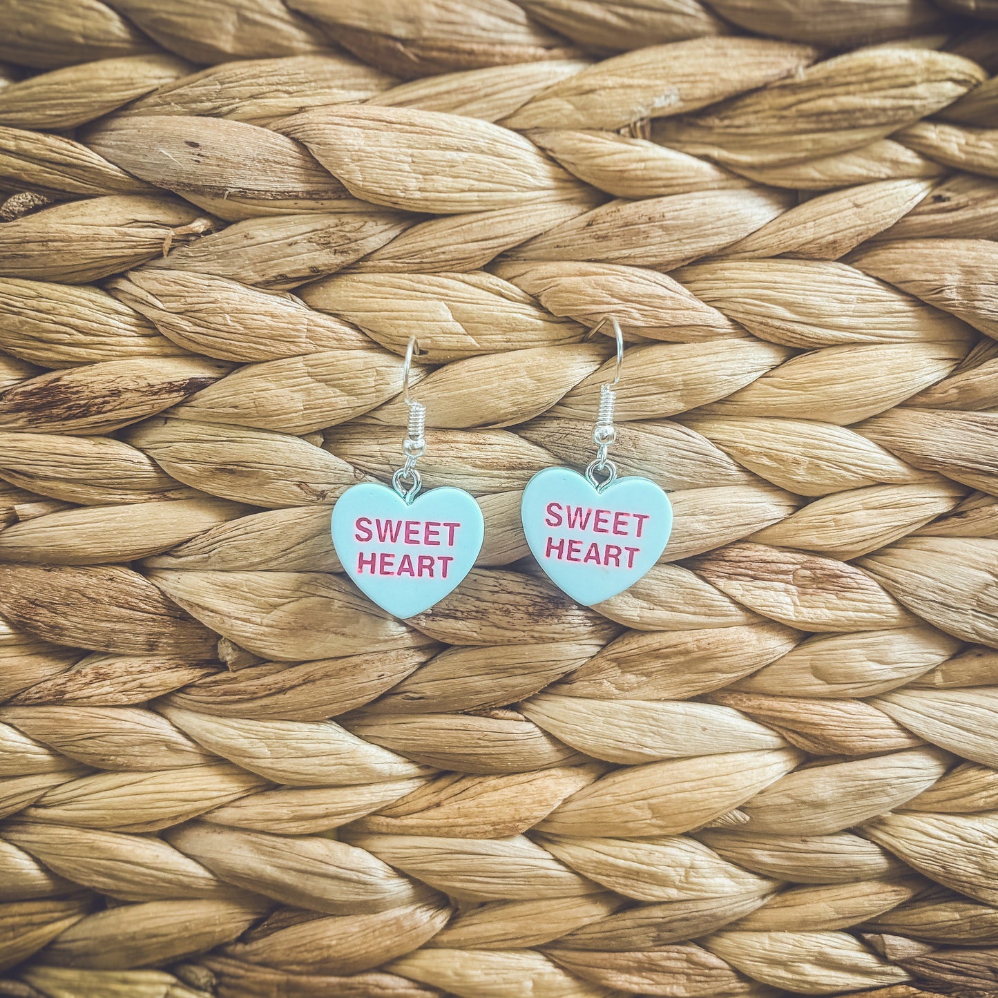 Beautiful Candy Heart Valentines Earrings