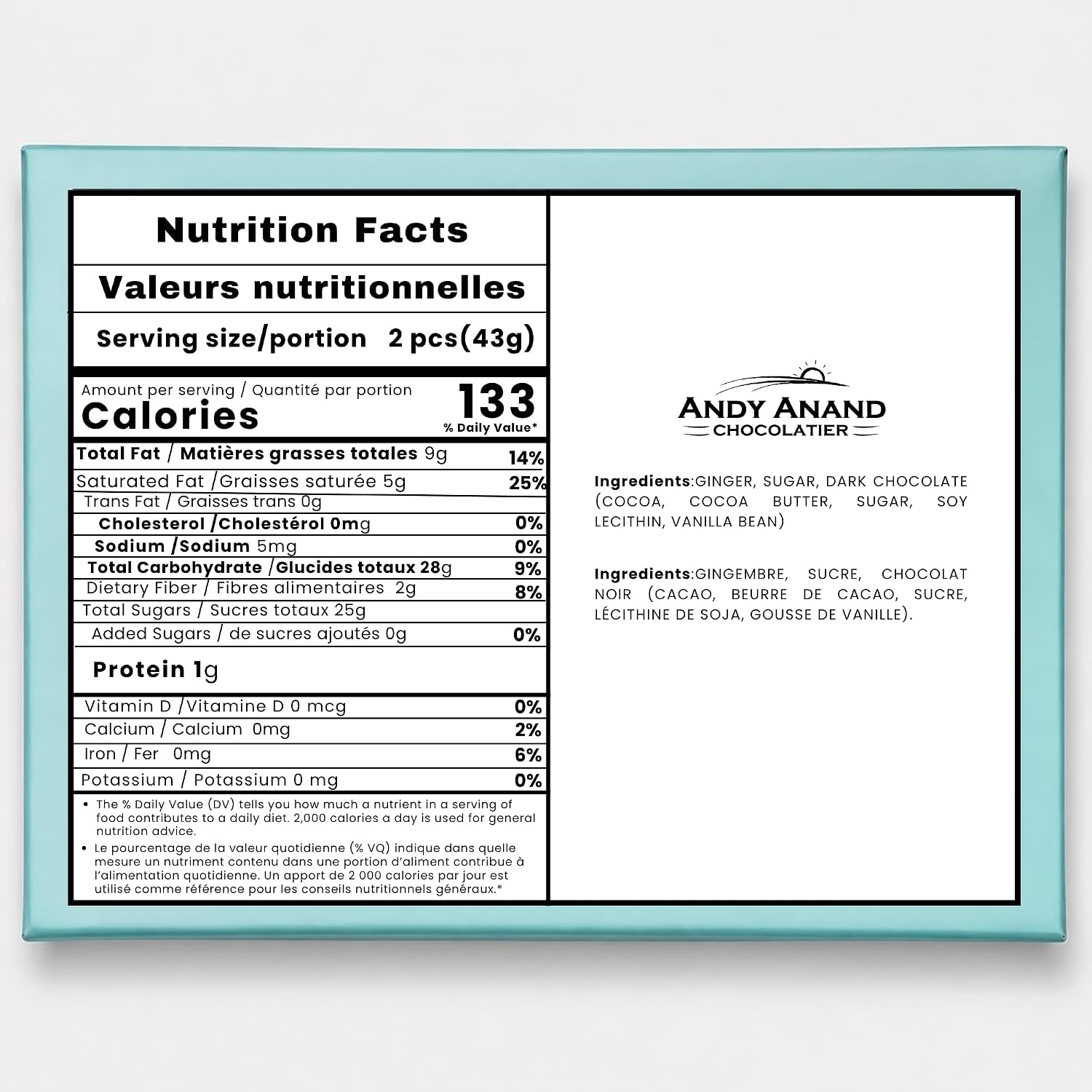 Andy Anand Dark Chocolate Covered Fresh Ginger, 1 lb – Belgian Dark Chocolate, Bold Sweet & Spicy Flavor, Gourmet Handcrafted Holiday Gift