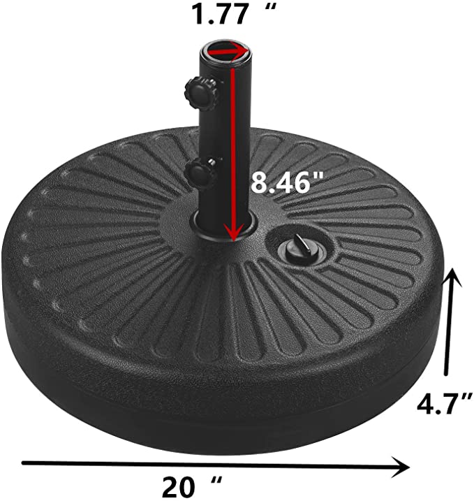 Ainfox Patio Umbrella Bases, Weighted, Heavy Duty, Water Filled