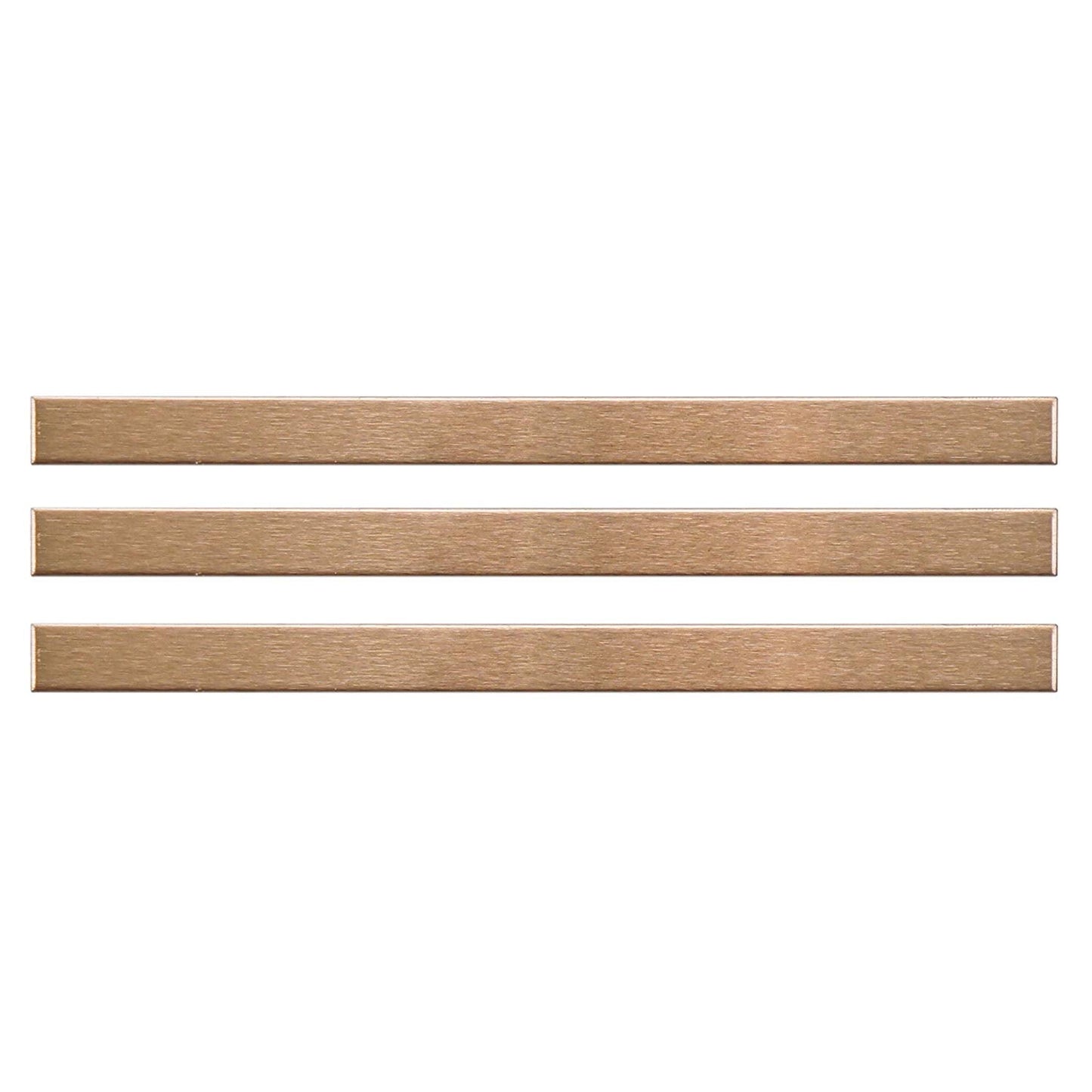 Merola Stick Copper 3/8 x 5 3/4 Inch Stainless Over Porcelain Wall Trim 3 Pcs