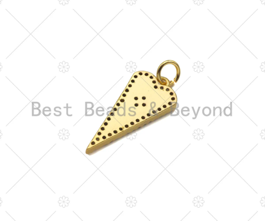 Gold Filled CZ North Star Triangle Charm, Sku#Z1358C