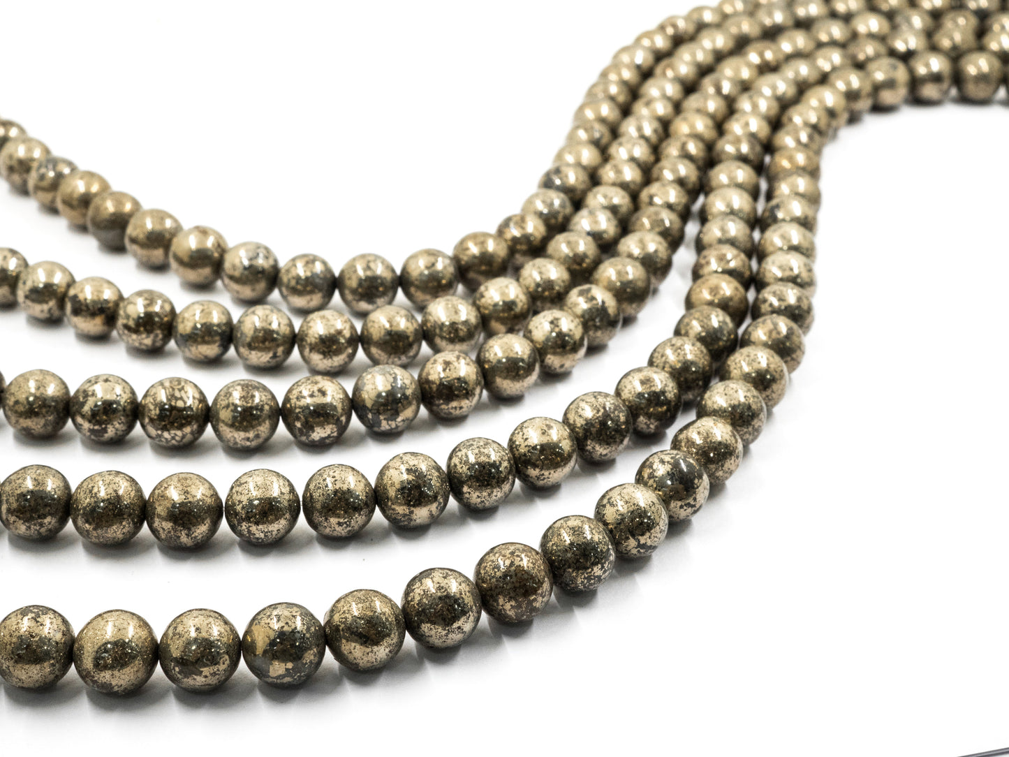 Quality Natural Pyrite  smoothy roundbeads,12mm,SKU#W1
