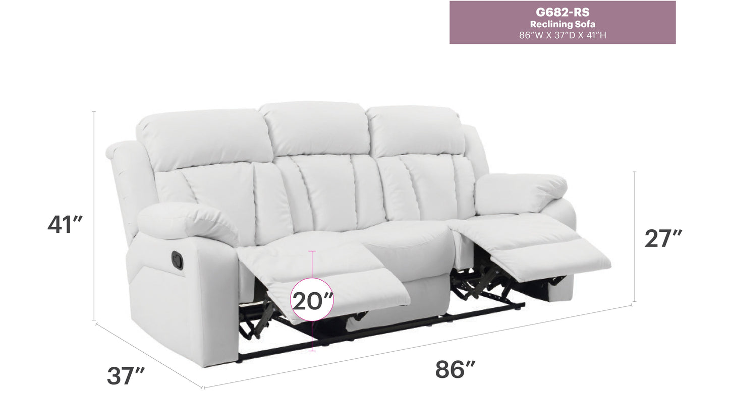 Daria G682-RS Reclining Sofa