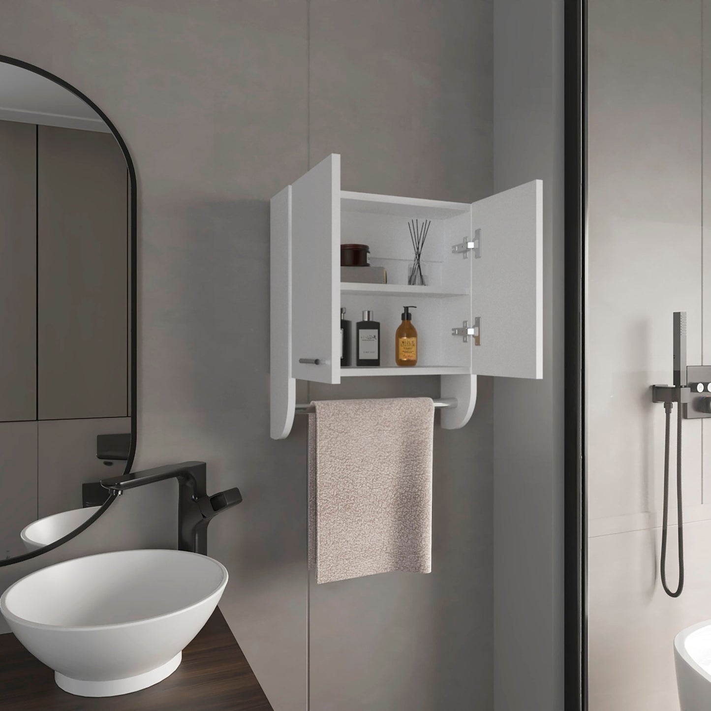Medicine Cabinet 20.30" H, with 2 Shelves and 2 Doors