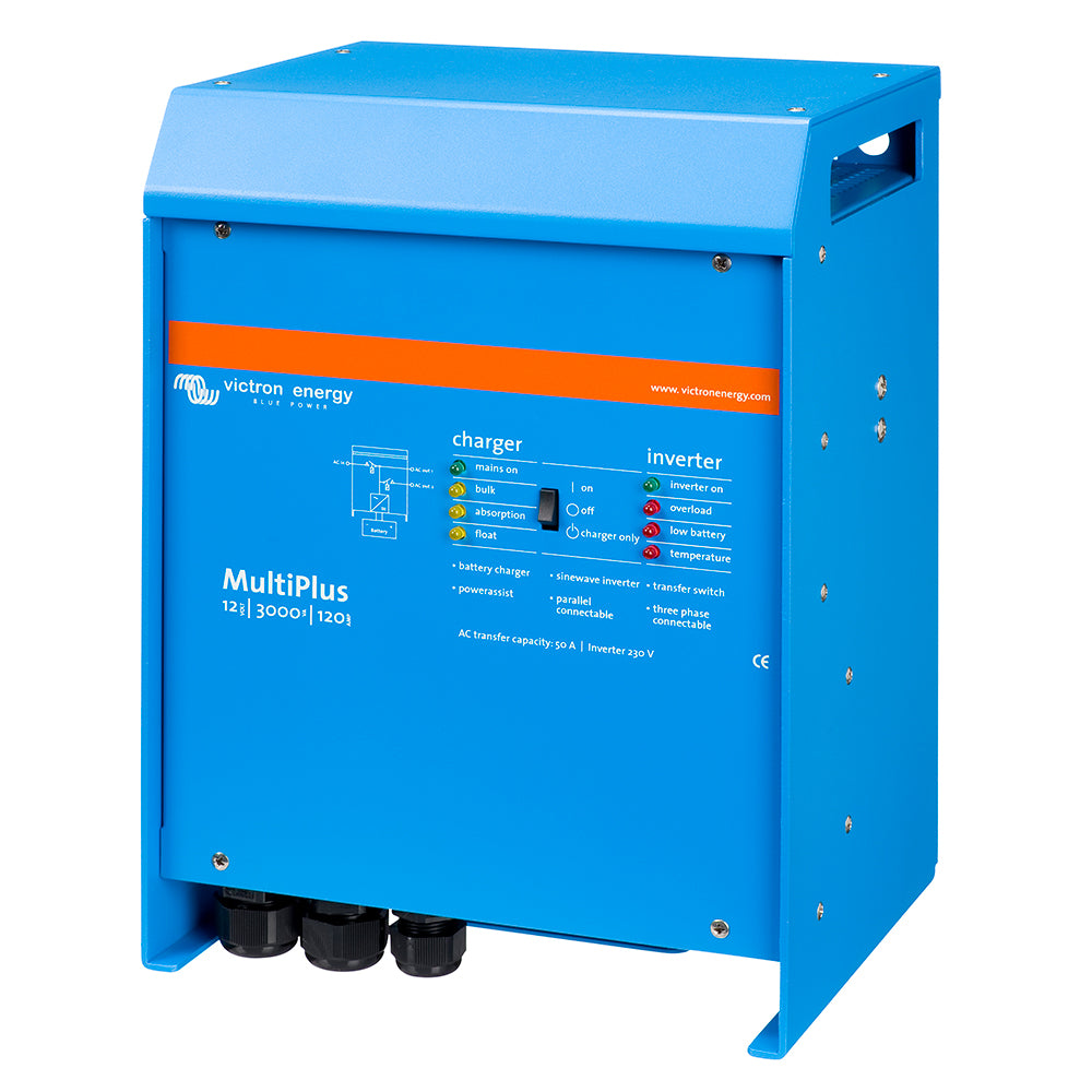 Victron MultiPlus インバーター/チャージャー 12VDC - 3000VA - 120VAC 120AMPバッテリーチャージャー付き - 50AMPトランスファースイッチ（UL認定） [PMP122301102]