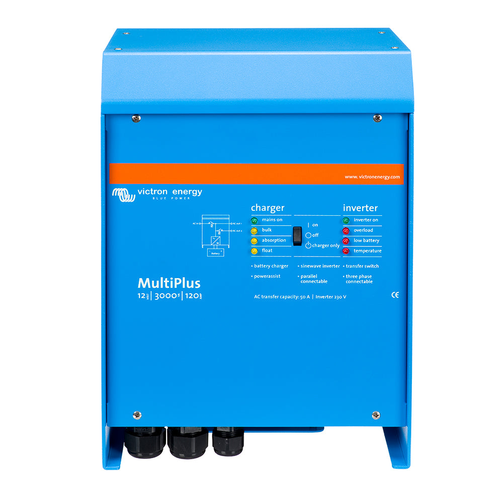 Victron MultiPlus インバーター/チャージャー 12VDC - 3000VA - 120VAC 120AMPバッテリーチャージャー付き - 50AMPトランスファースイッチ（UL認定） [PMP122301102]