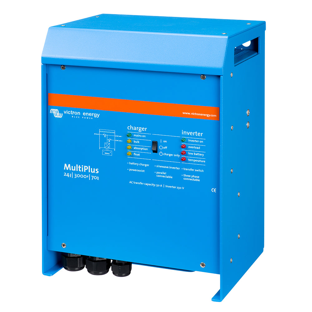 Victron Multiplus インバーター/チャージャー 24V DC - 3000W - 120V AC 70AMPバッテリーチャージャー付き - 50AMPトランスファースイッチ（UL認定） [PMP242301102]